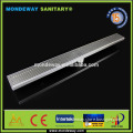 stainless steel brushed stainless steel shower linear drain with flange Matt finish